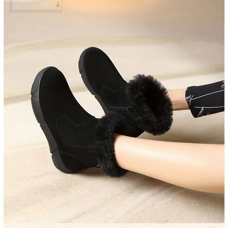 Title 6, New Round Toe Flat Bottom Short Winter Fleece L...