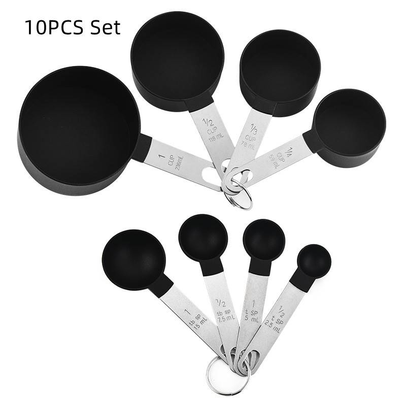 Title 5, Stainless Steel Handle Plastic Measuring Cup Ba...