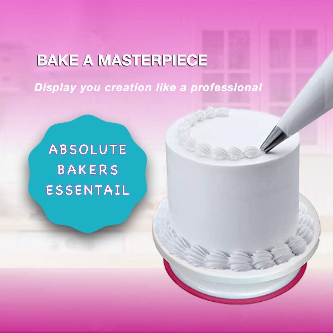 Title 5, 195-piece Cake Baking Utensils With Cake Turntable