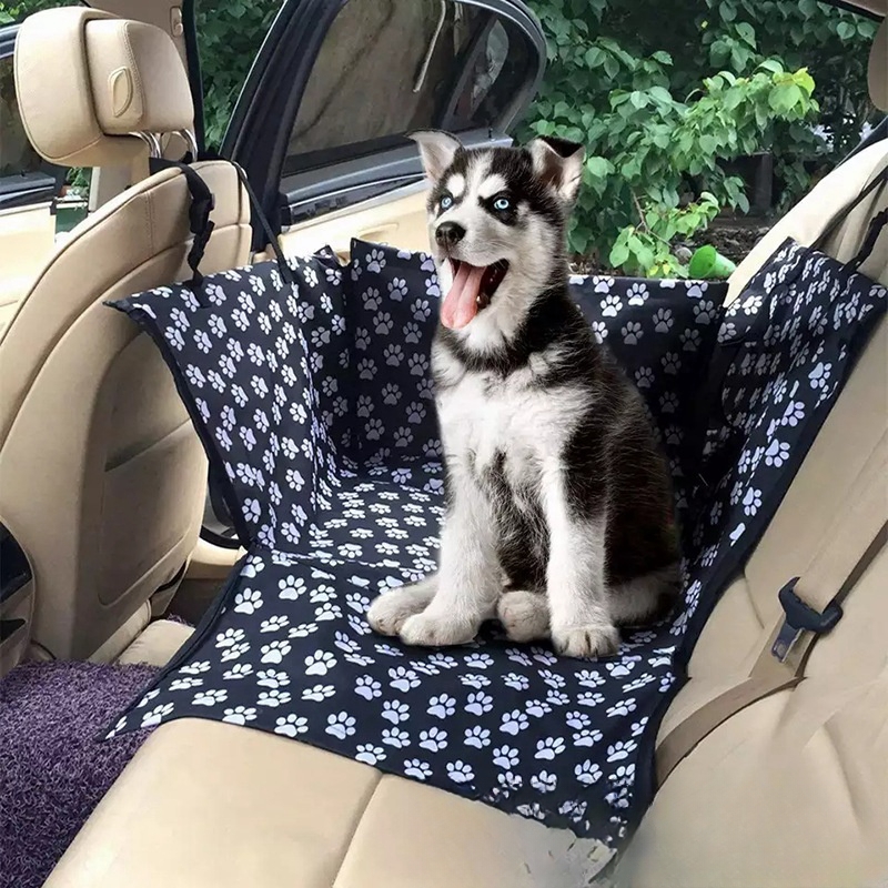 Rear Printed Double Layer Waterproof Pet Car Mat Pet Cat Dog Protection Pet Hanging Basket — foto 16