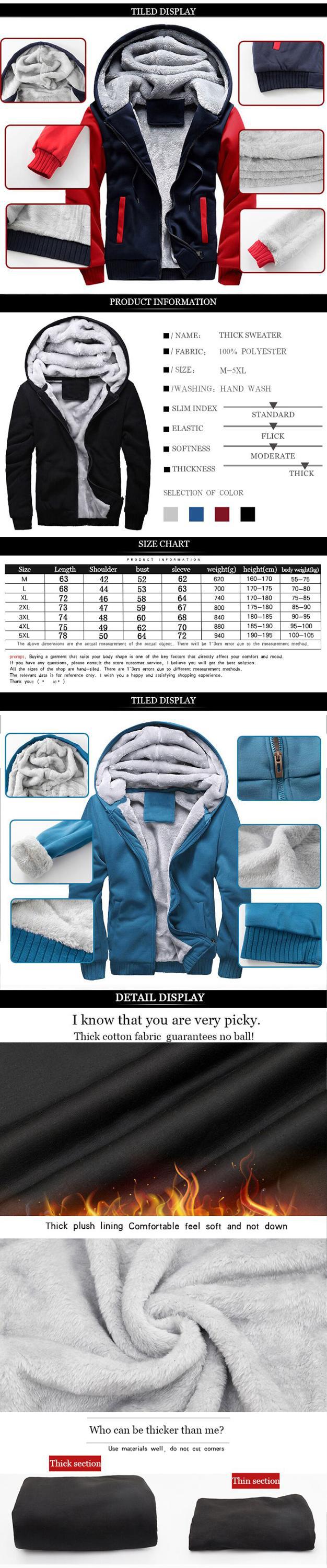 سترة سميكة ودافئة مبطنة بالصوف لفصل الخريف والشتاء، مقاس كبير، مطبوعة
