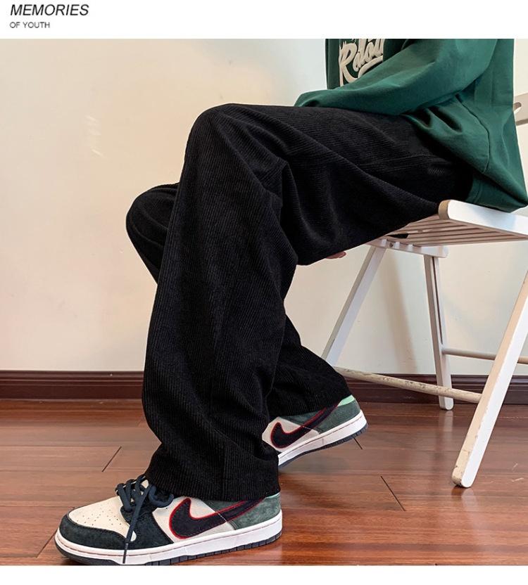 Corduroy Autumn And Winter New Fleece-lined Thick Casual Pants