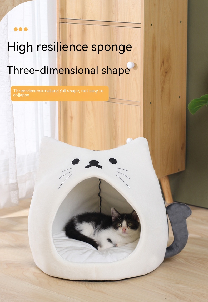 Title 12, Cat Nest Winter Warm Closed Thickened Autumn An...