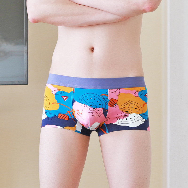 New Individual Breathable Men's Underwear Soft Comfortable Boxers Youth Fashion Boxer