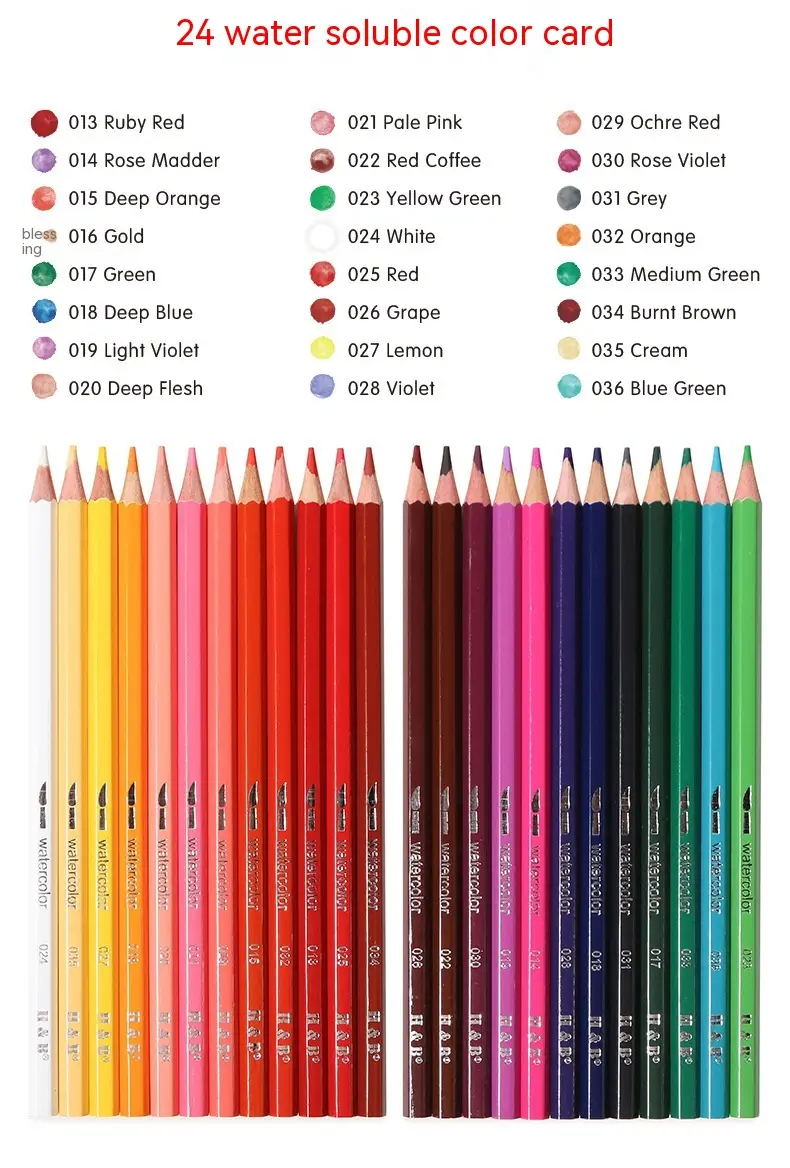 Water-soluble Colored Pencil Professional Brush Iron Box