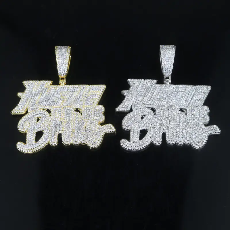Fashion Letter Zircon Pendant Necklace