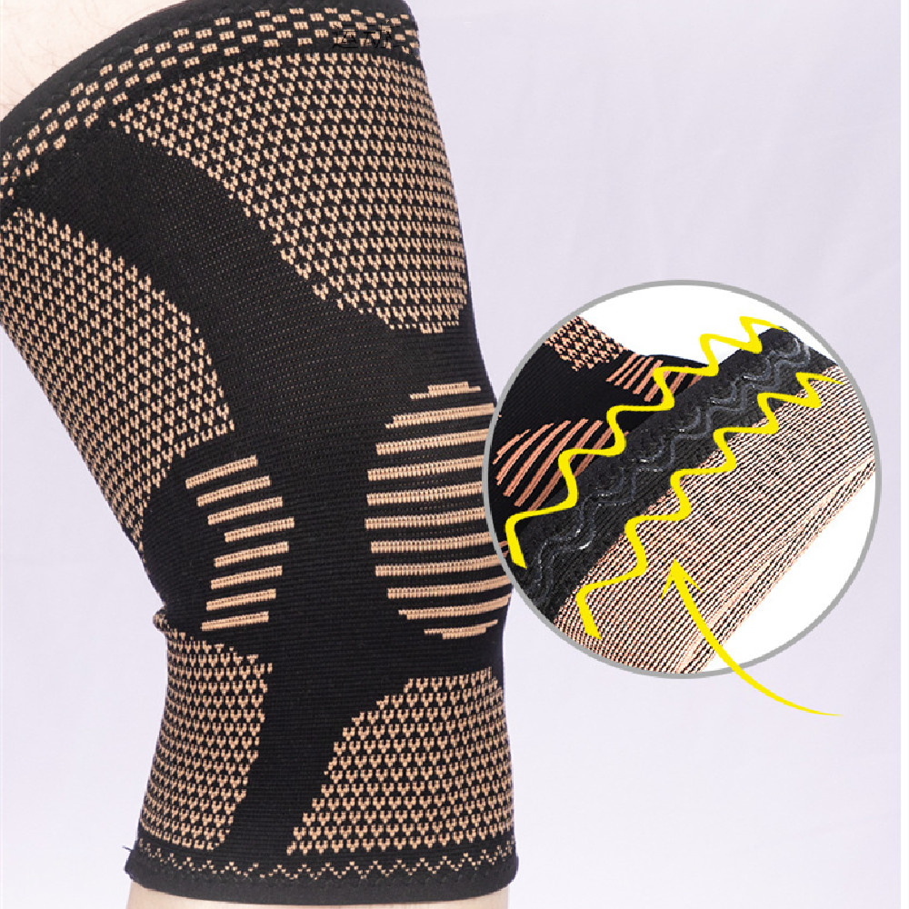 Title 5, Sports Knee Pad Fiber Knitted Copper Ion