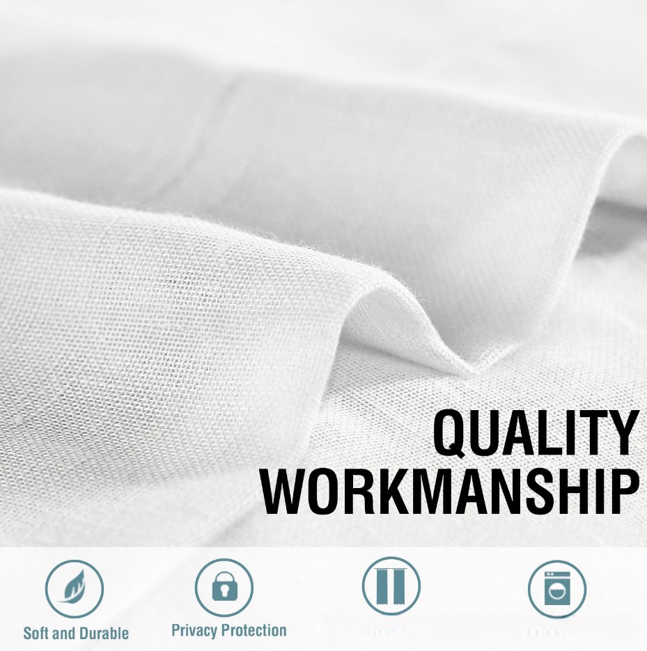 Занавеска из льняной пряжи, прозрачный оконный экран