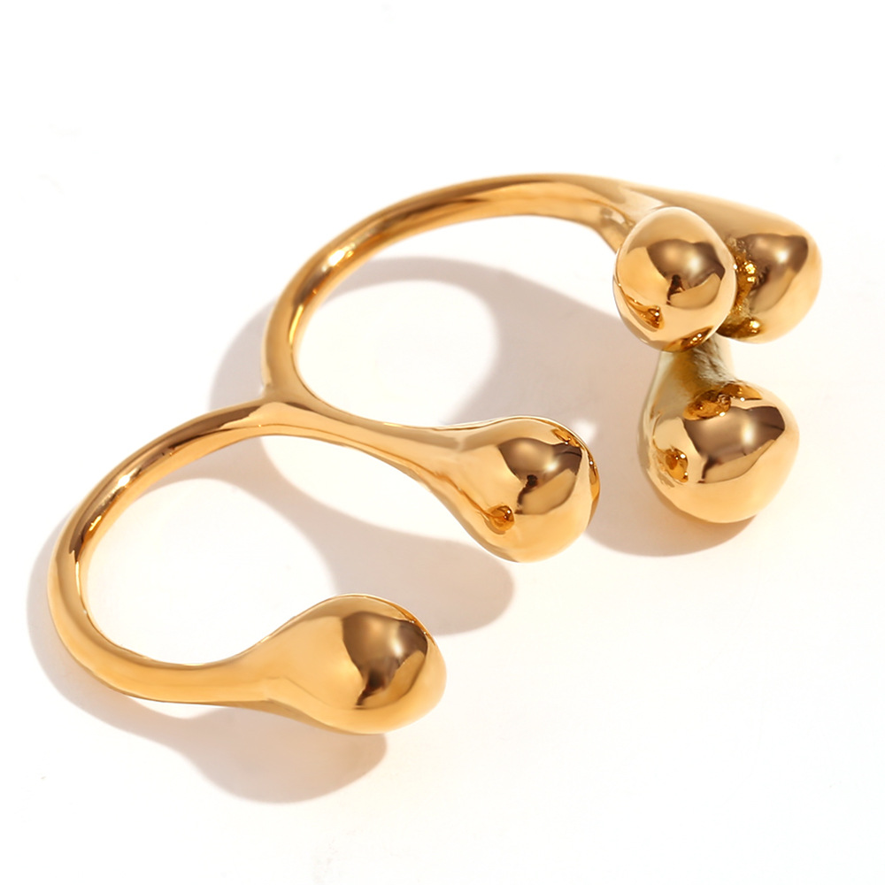 Creative Beads Double Finger Ring For Women