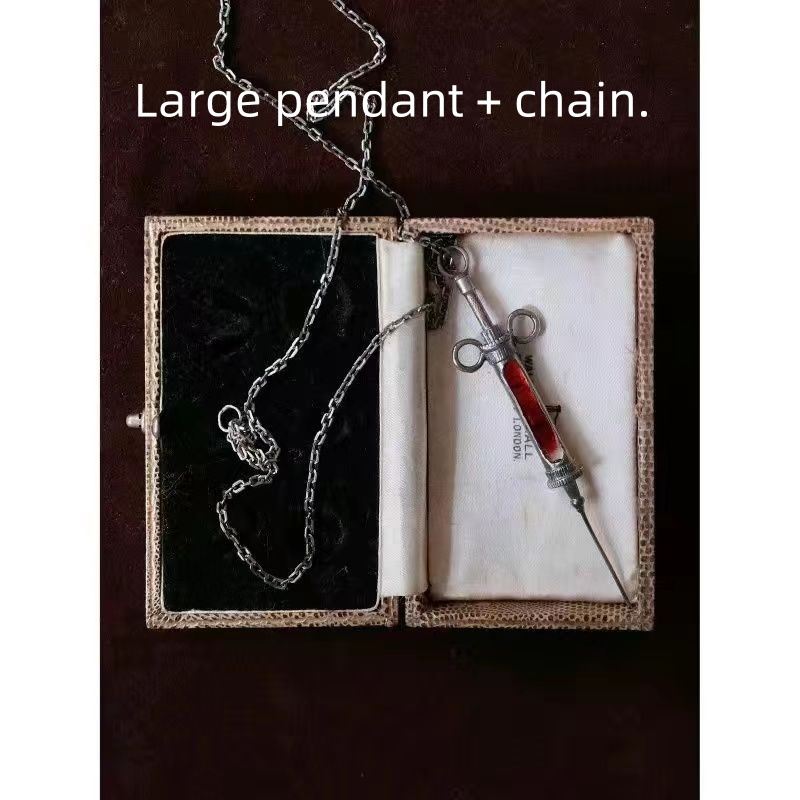 Women's Vintage Needle Copper Necklace Handmade Sterling Silver