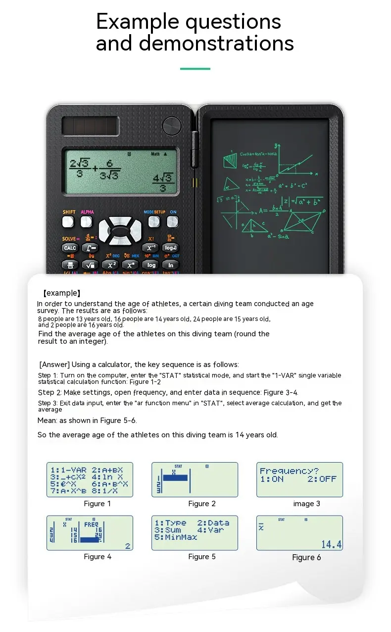 2 In 1 Foldable Scientific Calculators Handwriting