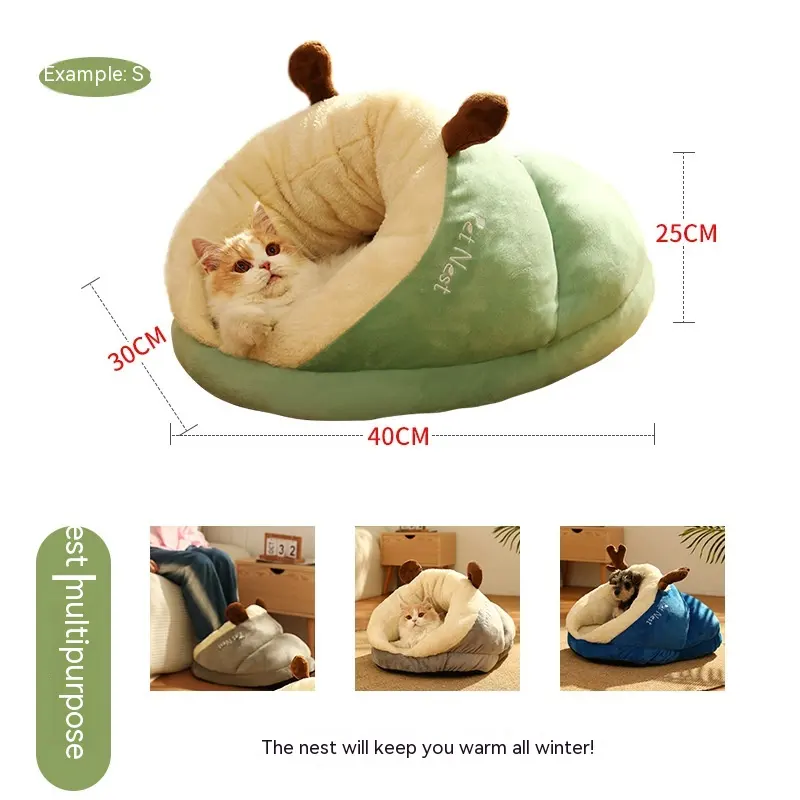 Pet Bed Winter Cat Dog Slippers Small