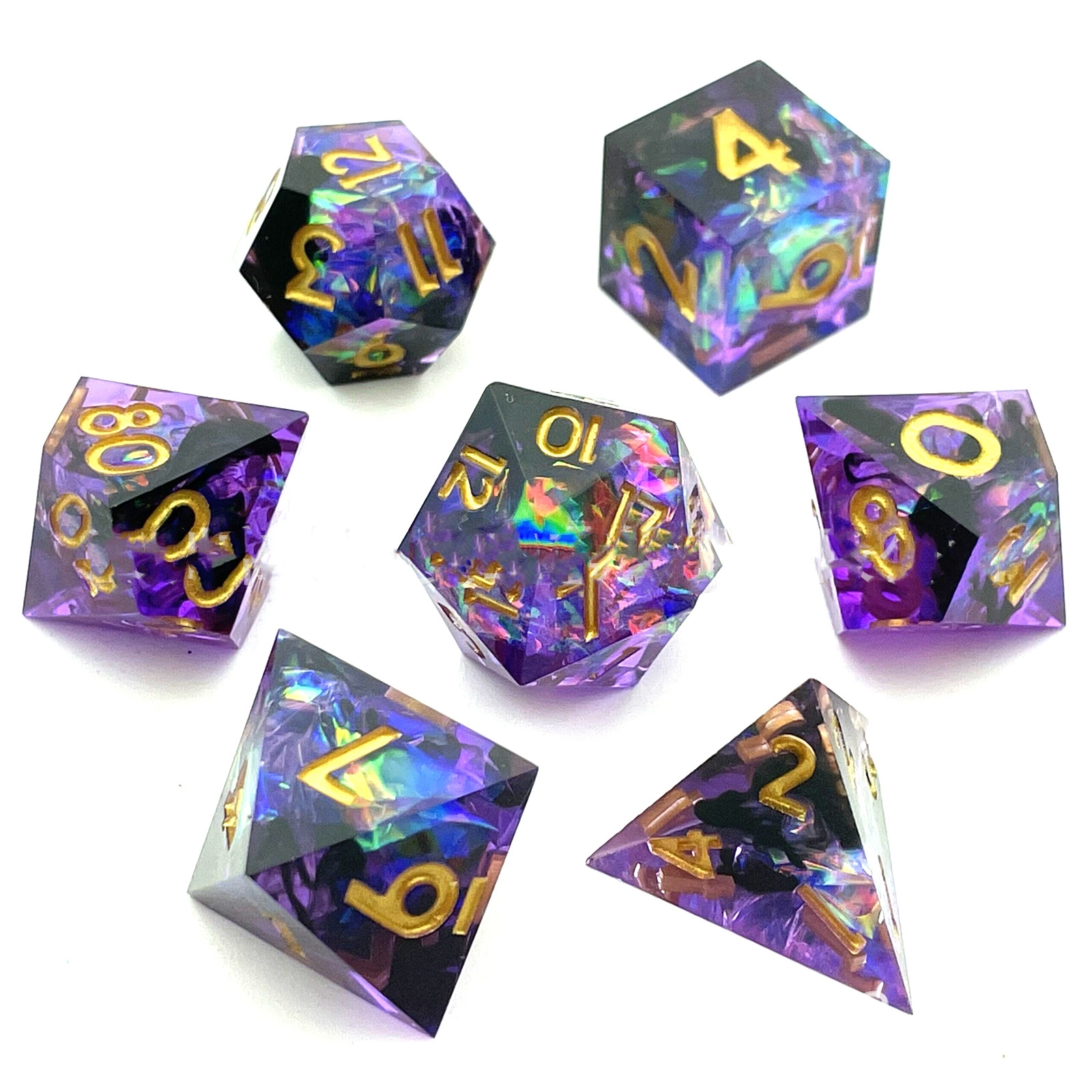 Resin COC Running Group Polyhedron Dice Suit