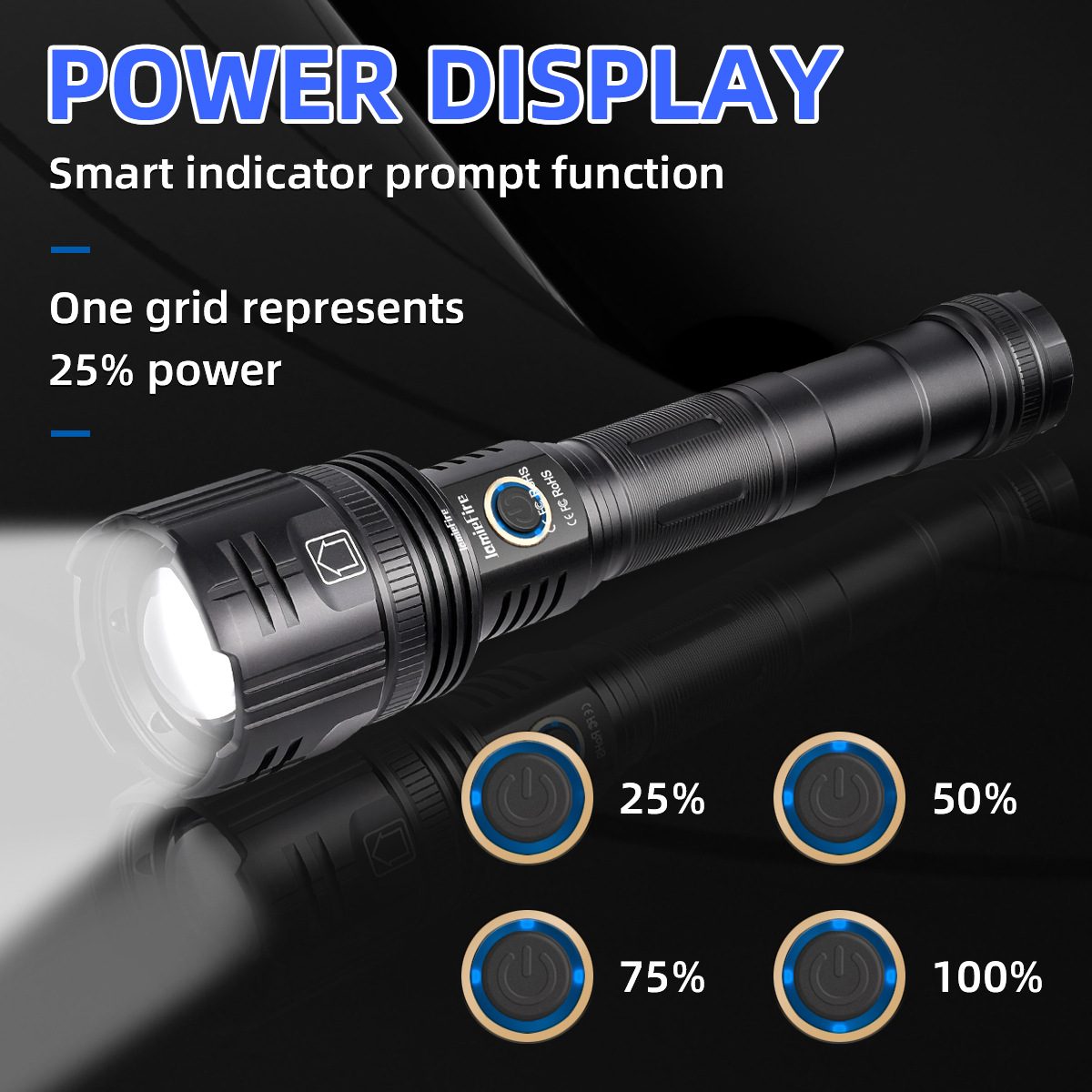 White Laser Spotlight Cave Exploration Adjustable Focal Length Flashlight - Image 5