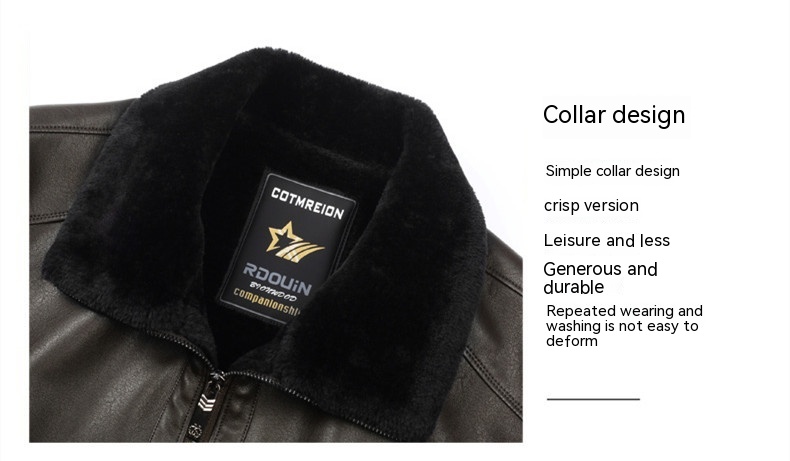 Men's Fashion Velvet Padded Fur Jacket