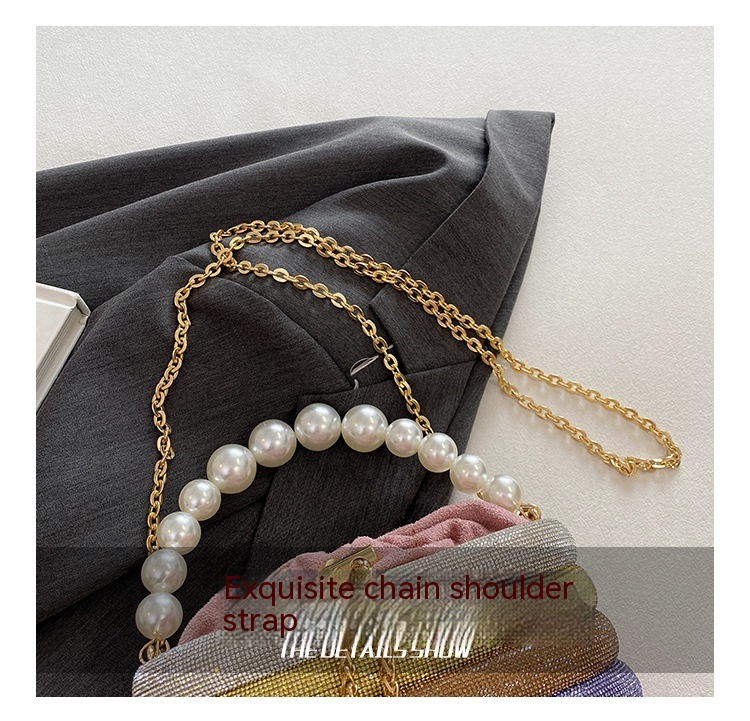European And American Fashion One-shoulder Ins Women's Crossbody Classic Style Pearl Hand Dinner Bag — foto 8