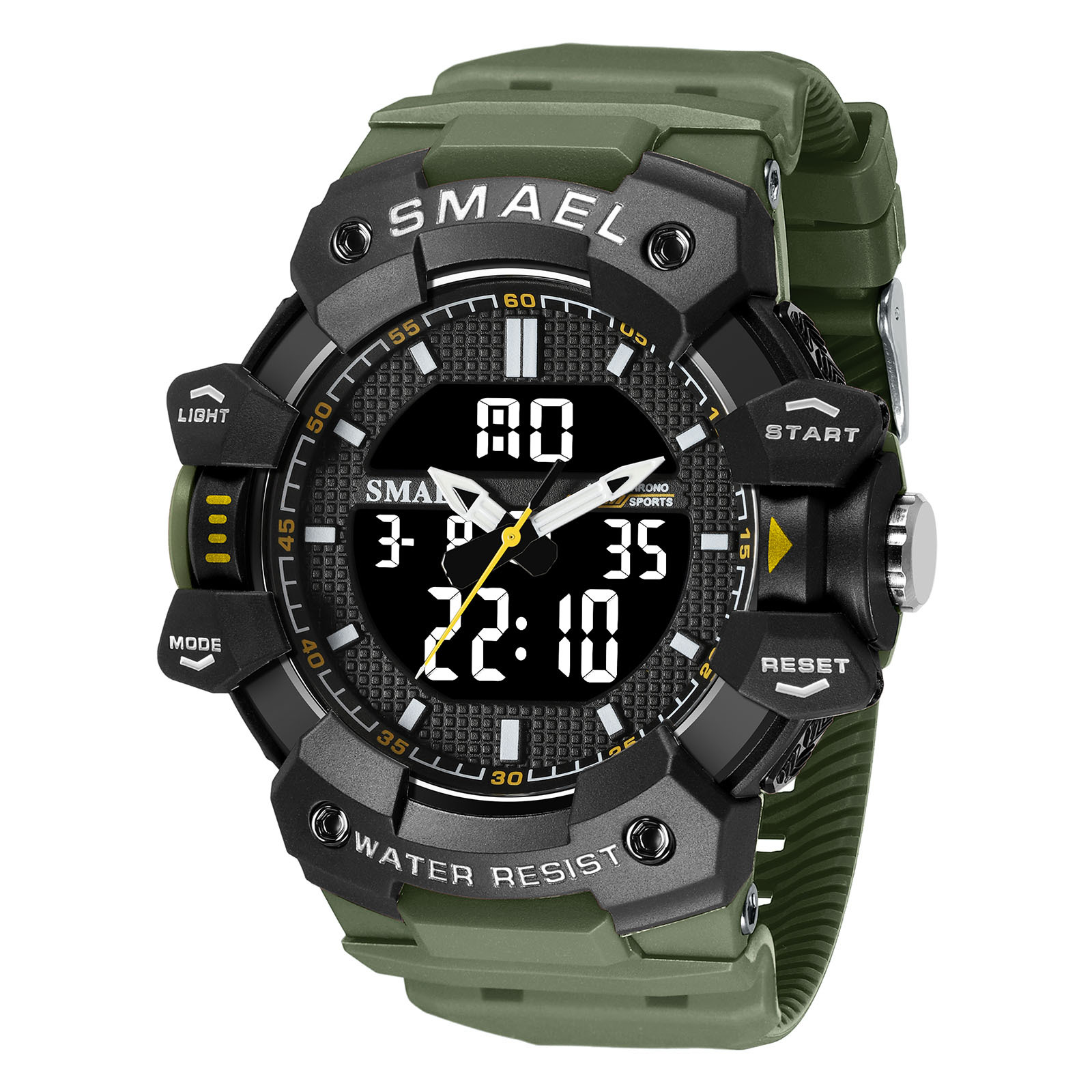 Waterproof Student Electronic Sports Watch in black gold