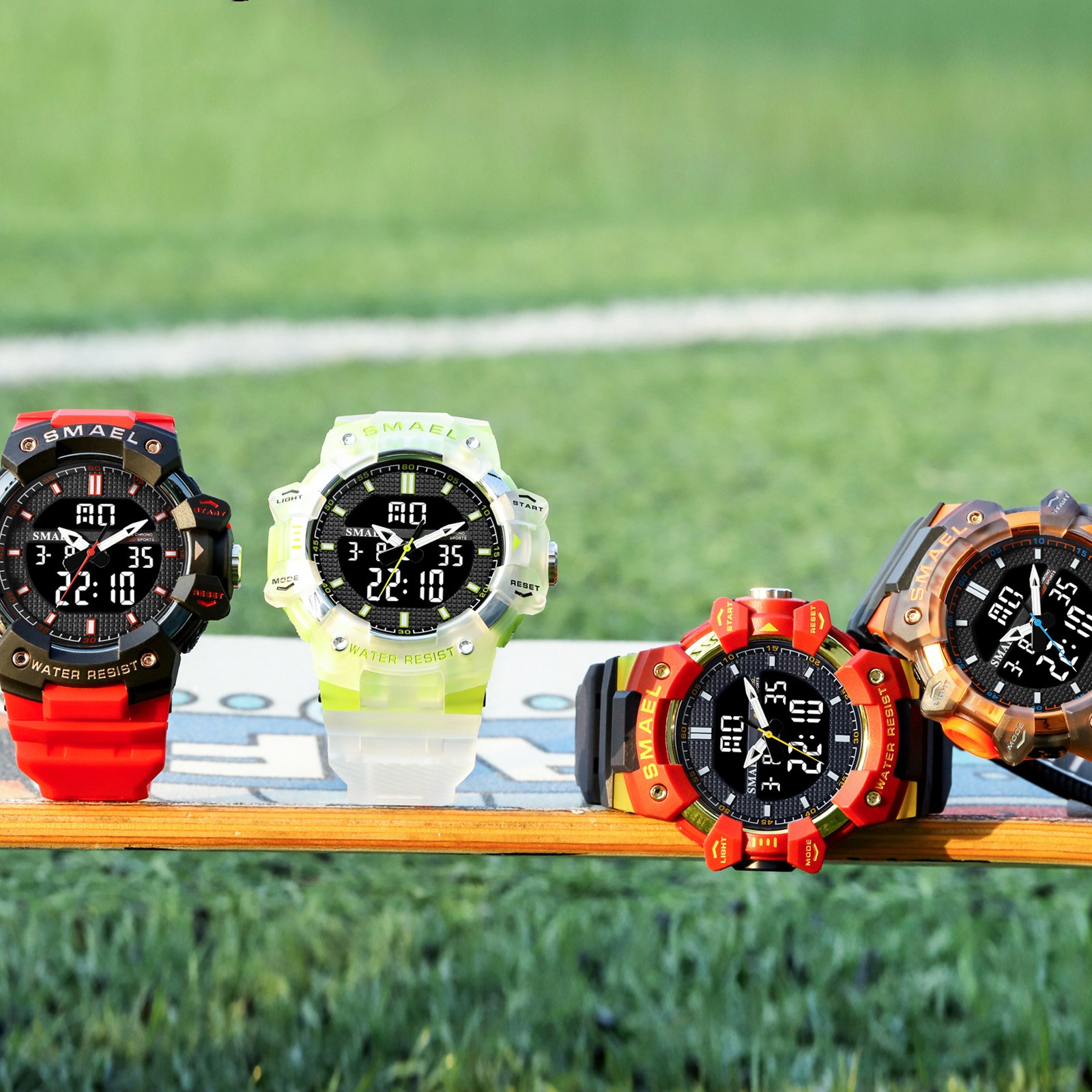 Waterproof Student Electronic Sports Watch in red