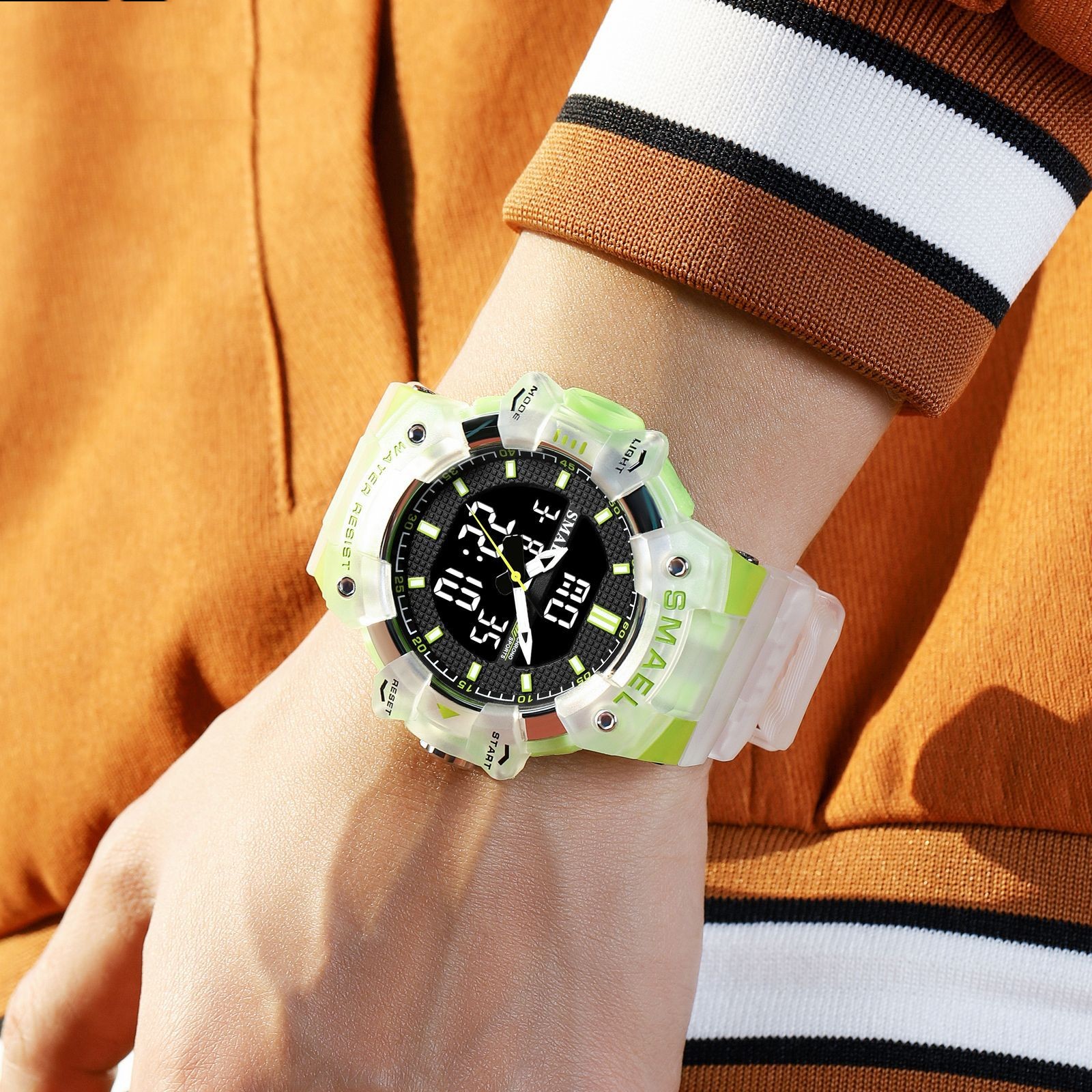 Waterproof Student Electronic Sports Watch close-up view