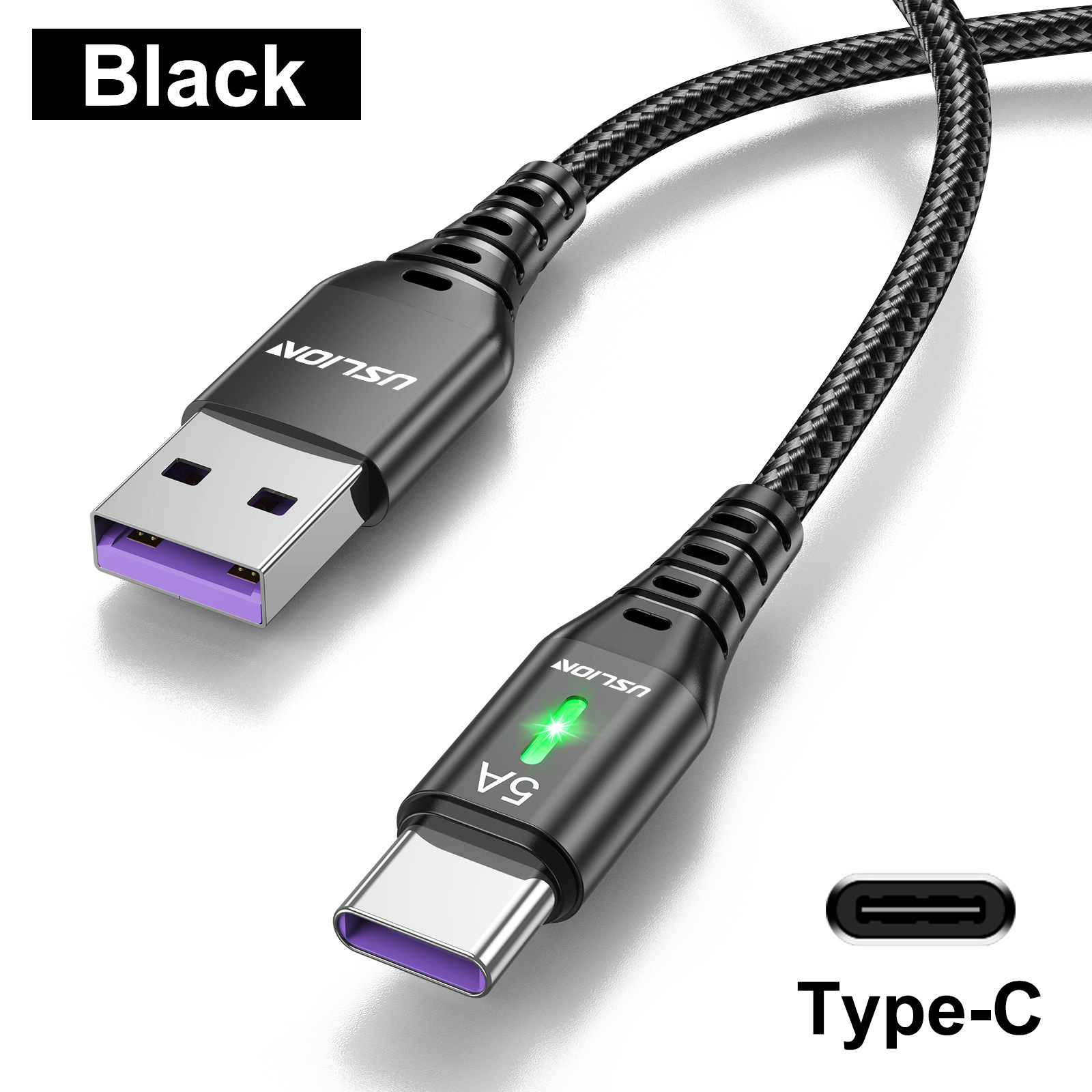 Braided Data Cable With Light For Android