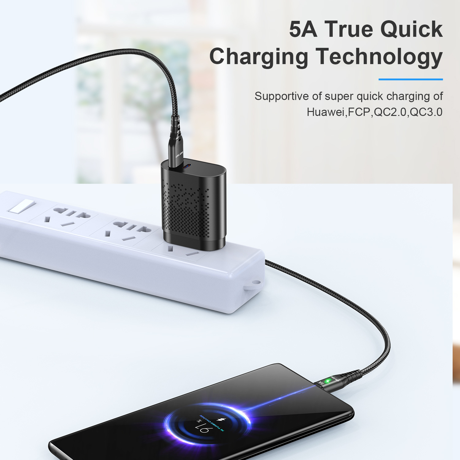 Braided Data Cable With Light For Android