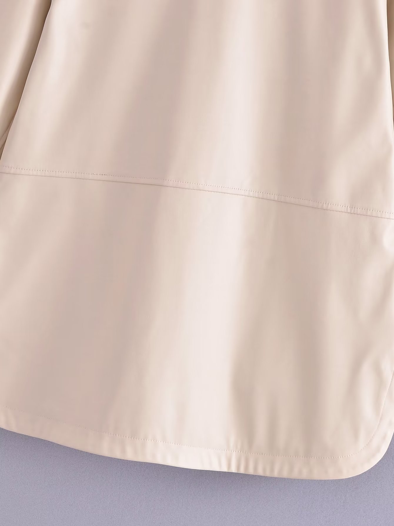 Urban Casual Women's Long-sleeved Lapel Loose Shirt Leather Coat