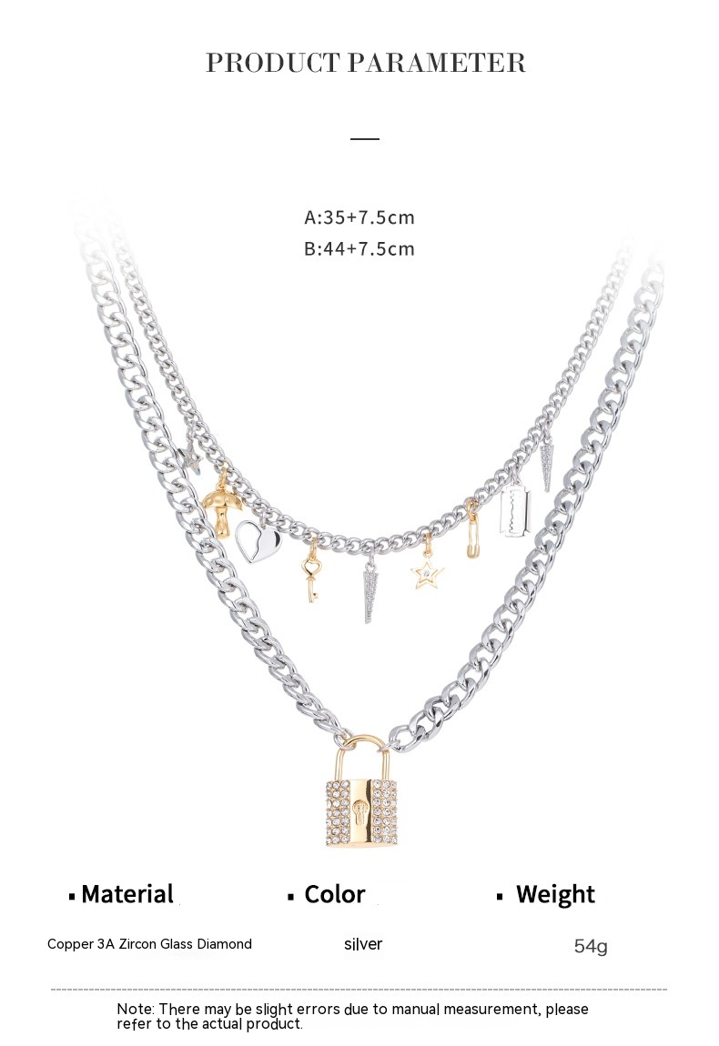 Copper Alloy Metal Exquisite Punk Theme New Element Pendant Necklace — foto 3