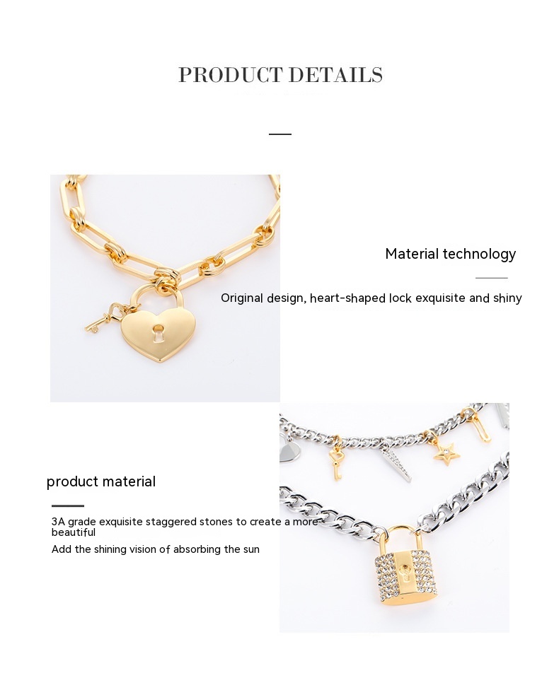 Copper Alloy Metal Exquisite Punk Theme New Element Pendant Necklace — foto 7