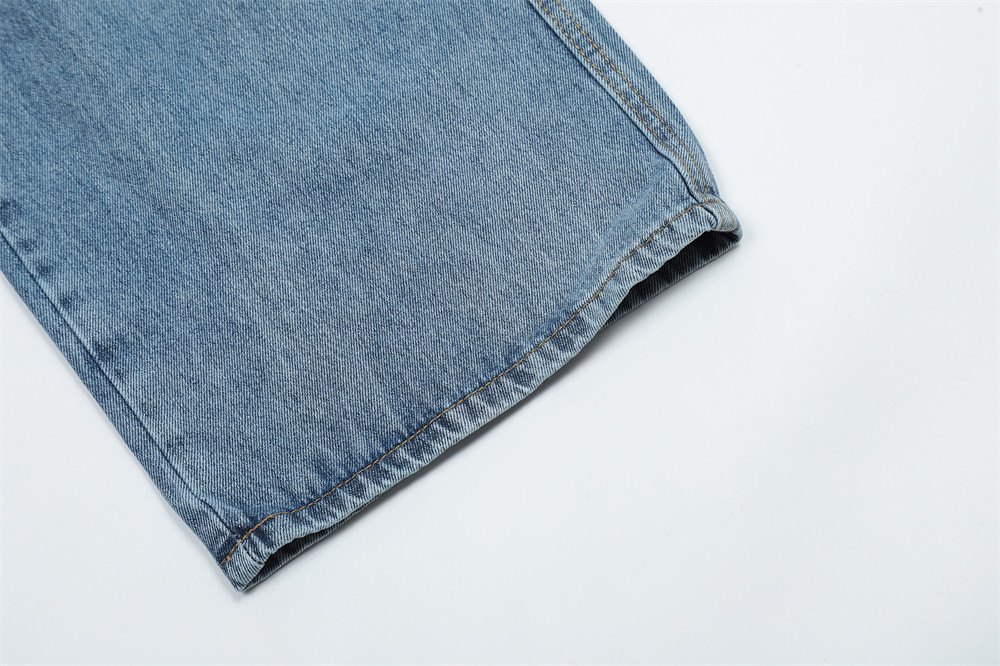 American Retro Multi-pocket Distressed Straight Cargo Pants Men - Image 19