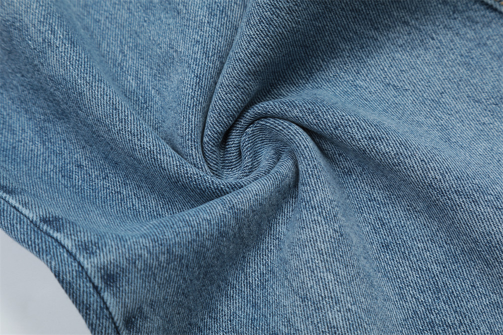 American Retro Multi-pocket Distressed Straight Cargo Pants Men - Image 4