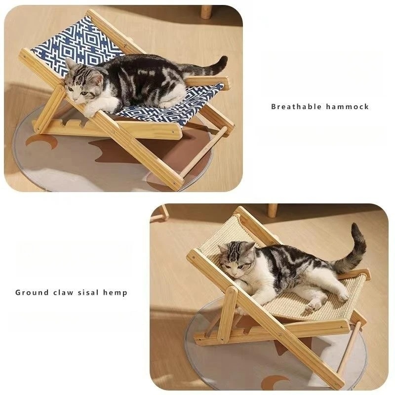 Solid Wood Cat Climbing Frame Recliner Four Seasons Universal