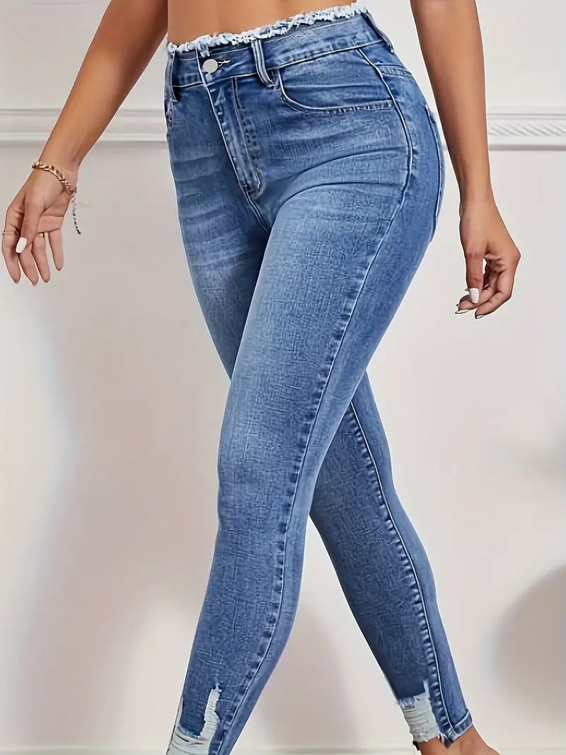 Title 2, Jeans skinny da donna a vita alta, snellenti. V...