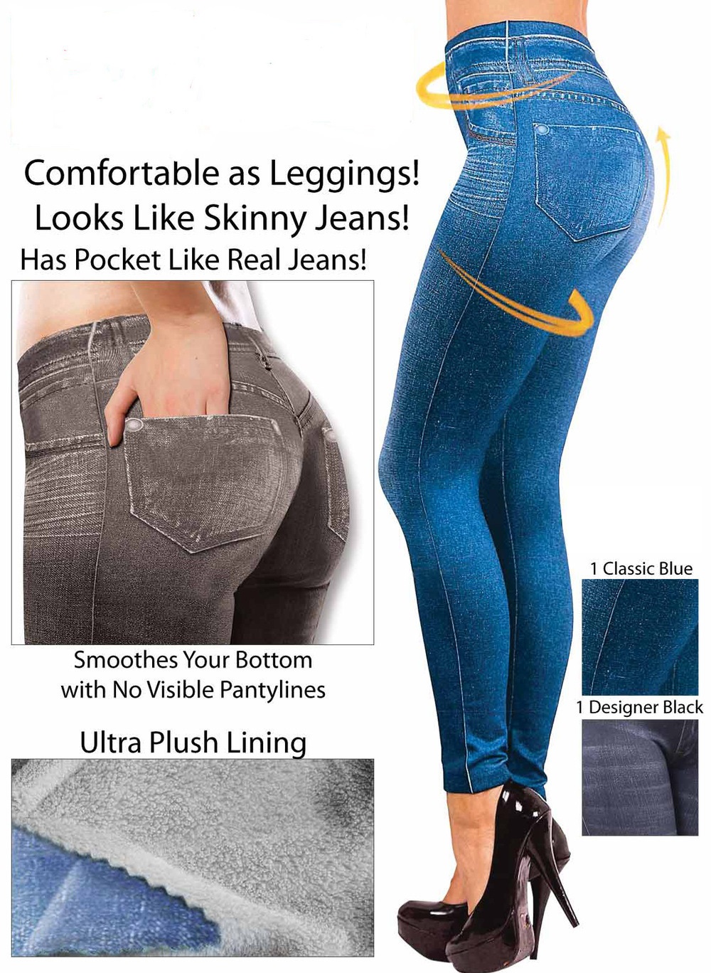 Black Stretch High Waisted Jeggings for Effortless Day-to-Night Style