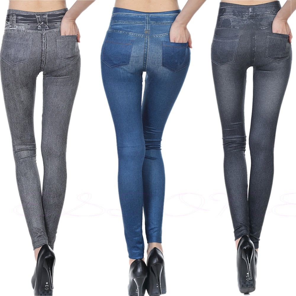 Title 4, High Waisted Jeggings – Denim Leggings. Comfort...