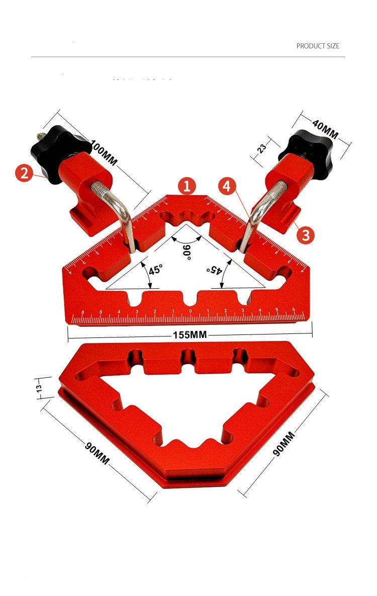 Woodworking Right Angle Ruler Positioning Block