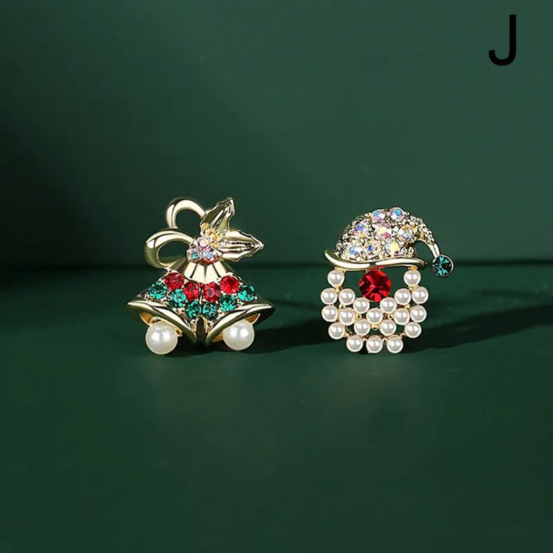 Christmas Bowknot Red Pendant Earrings Asymmetric - Image 14