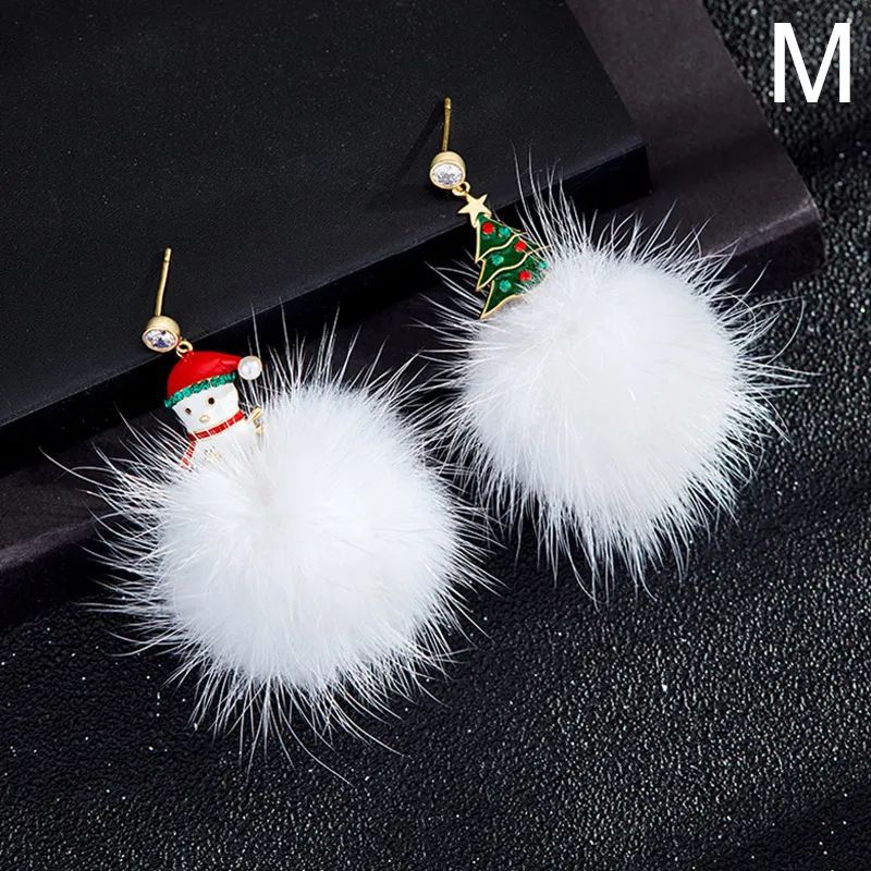 Christmas Bowknot Red Pendant Earrings Asymmetric - Image 20