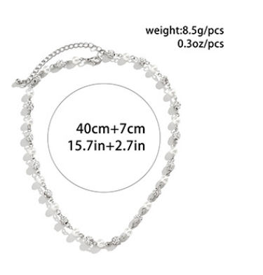 Title 1, Simple Elegant Stitching Pearl Necklace For Women