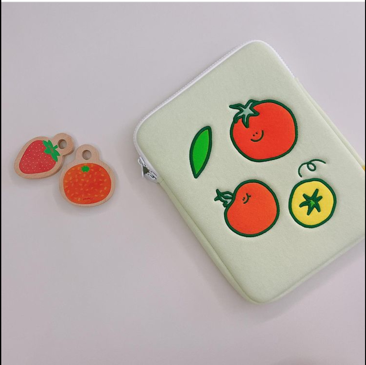 Embroidered Tomato Tablet Inner Bag Notebook - Image 18