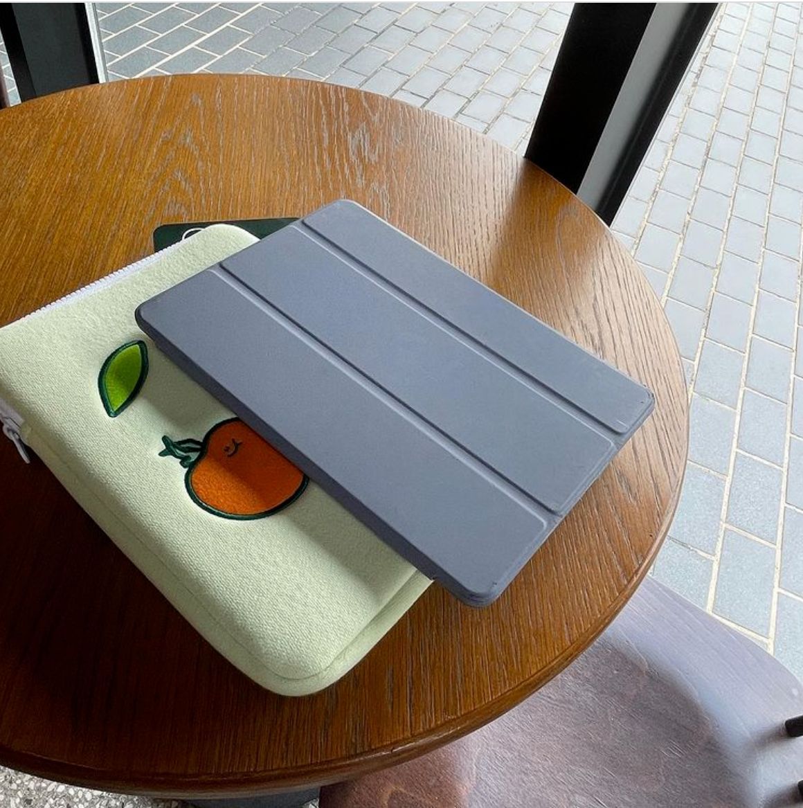 Embroidered Tomato Tablet Inner Bag Notebook
