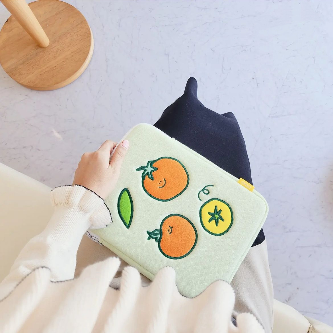 Embroidered Tomato Tablet Inner Bag Notebook - Image 5