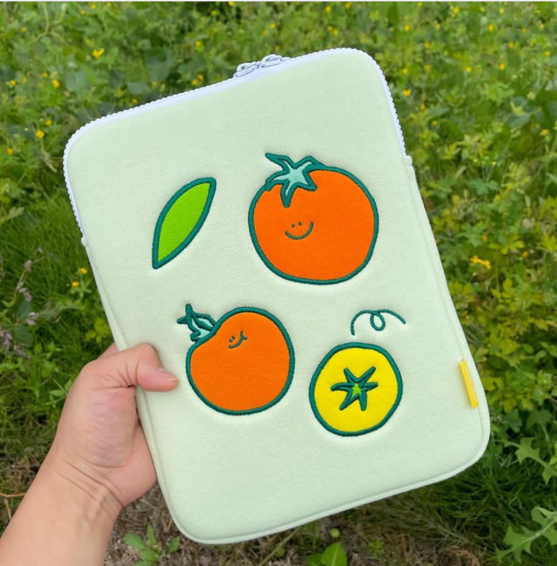 Embroidered Tomato Tablet Inner Bag Notebook - Image 3