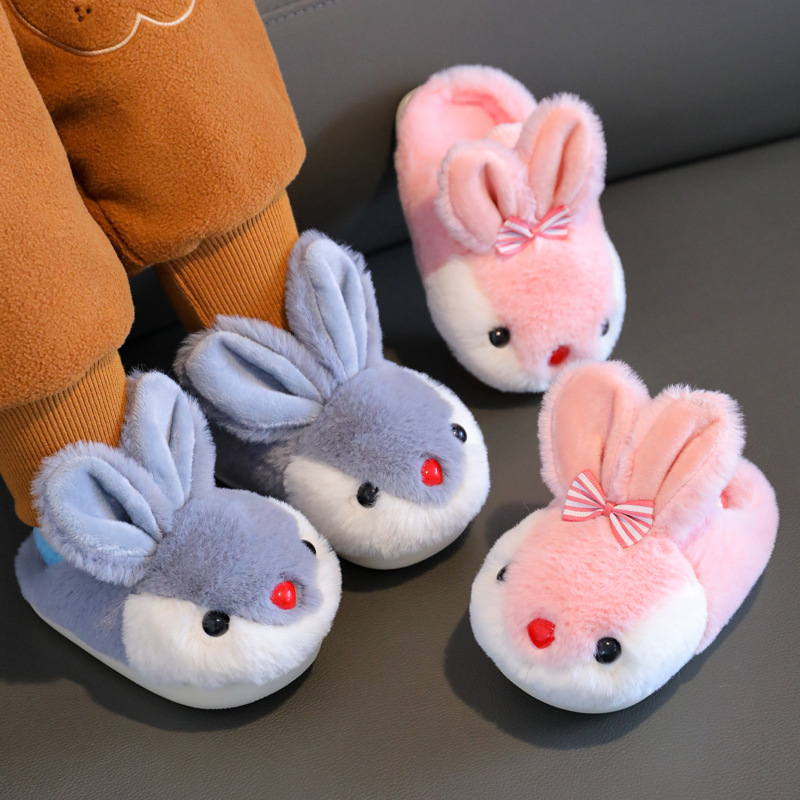 Winter Children Warm Non-slip Cotton Slippers — foto 3