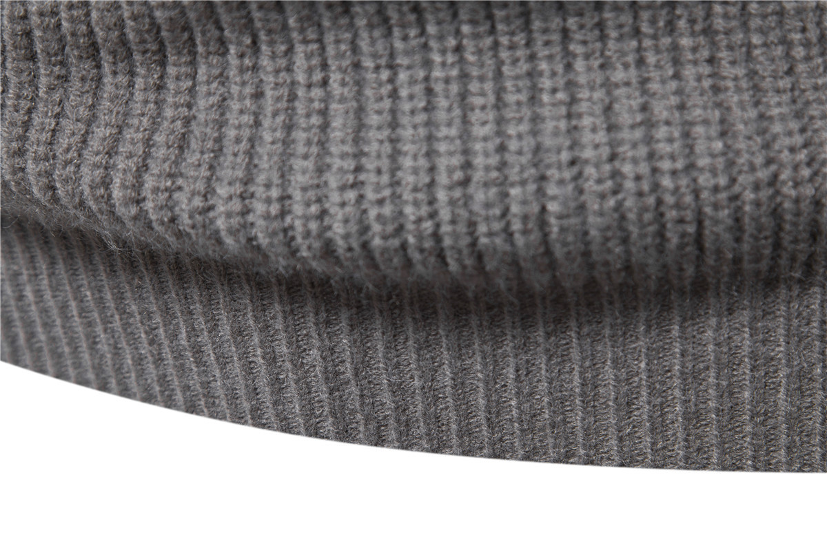 Men's Knitted Color Block Turtleneck Sweater