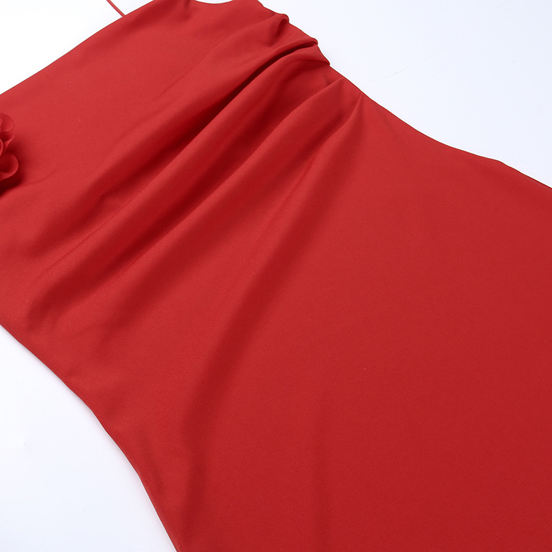 European And American Elegant Slim Flower Sling Dress Women European And American Elegant Slim Flower Sling Dress Women