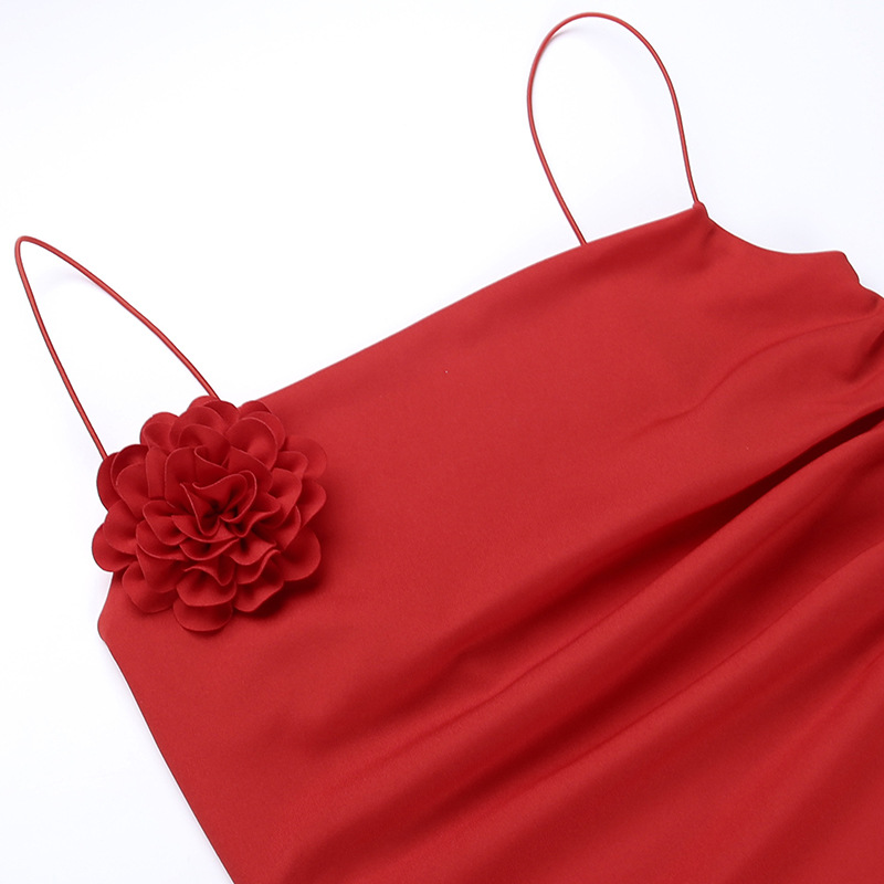 European And American Elegant Slim Flower Sling Dress Women European And American Elegant Slim Flower Sling Dress Women