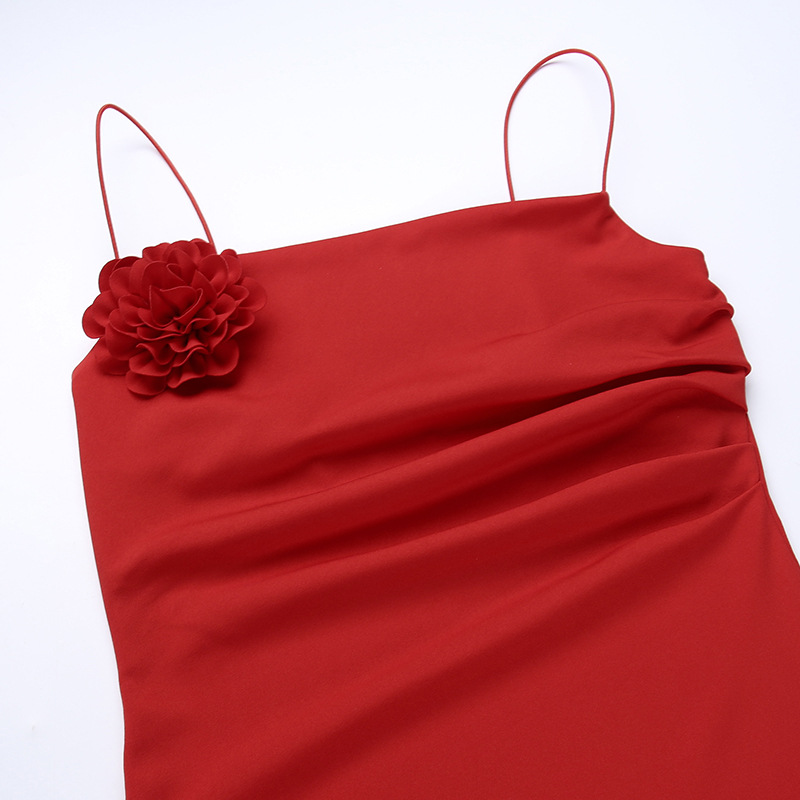 European And American Elegant Slim Flower Sling Dress Women European And American Elegant Slim Flower Sling Dress Women