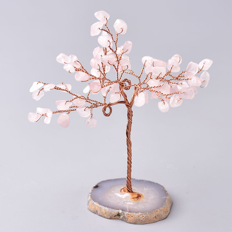 Title 11, Natural Crystal Gravel Lucky Tree Ornaments Aga...