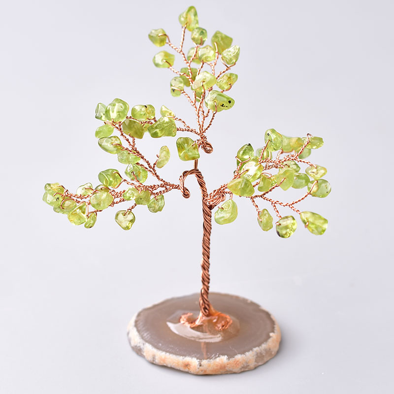 Title 13, Natural Crystal Gravel Lucky Tree Ornaments Aga...