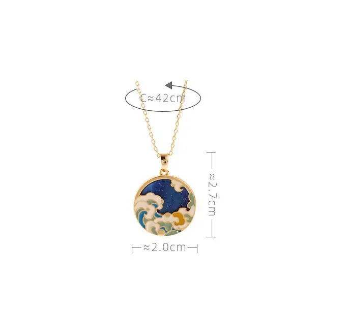 High-end Design Light Luxury Enamel Vintage Necklace For Women